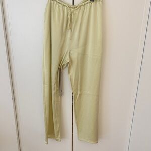 LESET Lime Silk Drawstring Pant